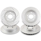 Drilled Slotted Front Rear Brake Rotor for Oldsmobile Alero Pontiac Grand (1999–2004)