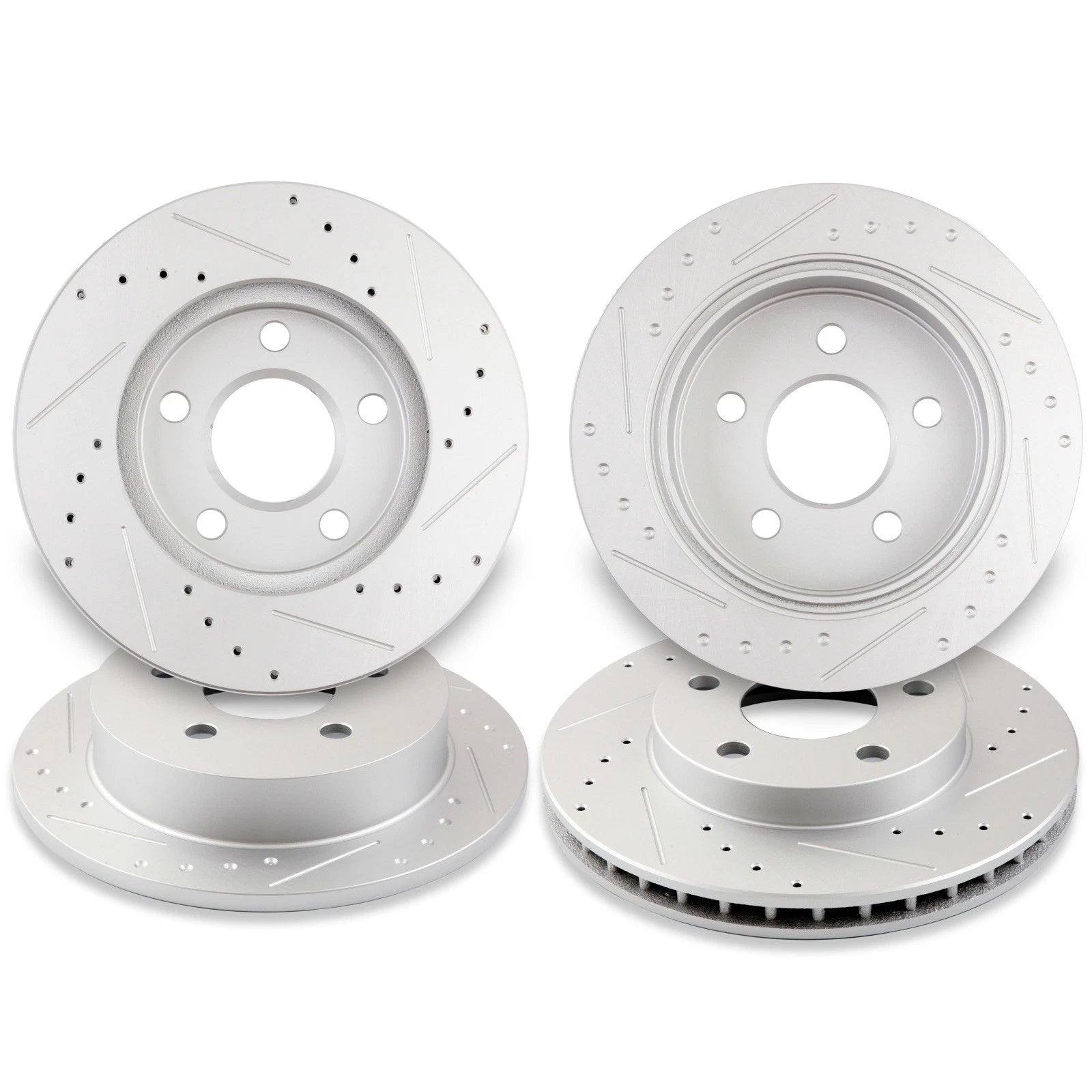 Drilled Slotted Front Rear Brake Rotor for Oldsmobile Alero Pontiac Grand (1999–2004)