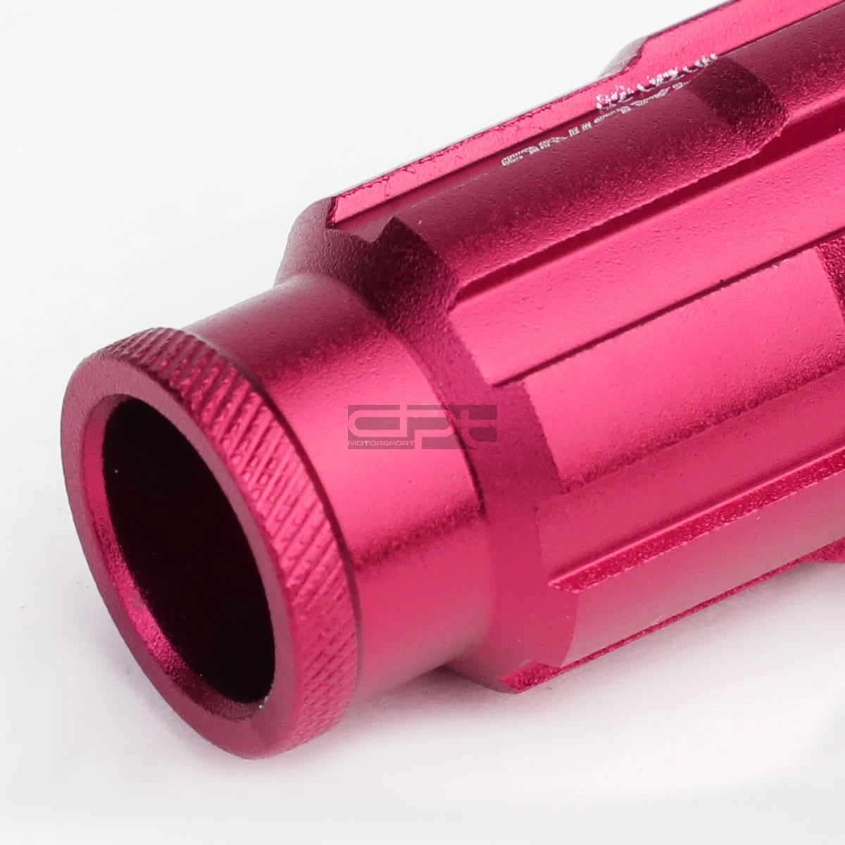 20x Open End M12x1.5 50mm Tall Pink Aluminum Lug Nuts + Adapter