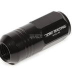 20 PCS Closed End M12x1.5 50mm Tall Black Aluminum Lug Nuts + Adapter