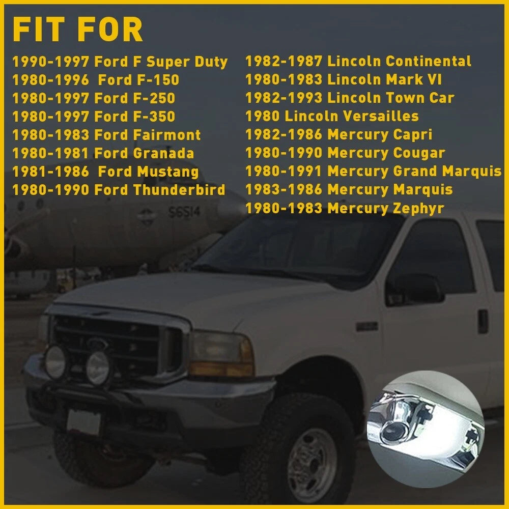 1X White LED Interior Dome Light for Ford F150 F250 F350 (1980–1996)
