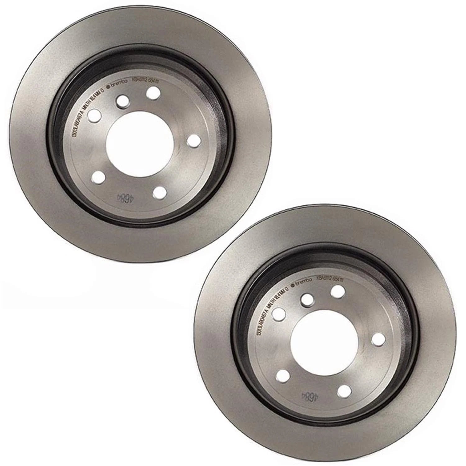 2X Brembo Rear UV Coated Vented 298mm Disc Brake Rotors for BMW E39 (1997–2003)