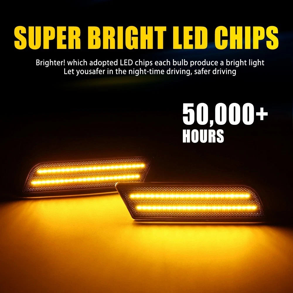 Smoke Amber LED Front Bumper Side Marker Light for Ford Transit Connect (2010–2013)
