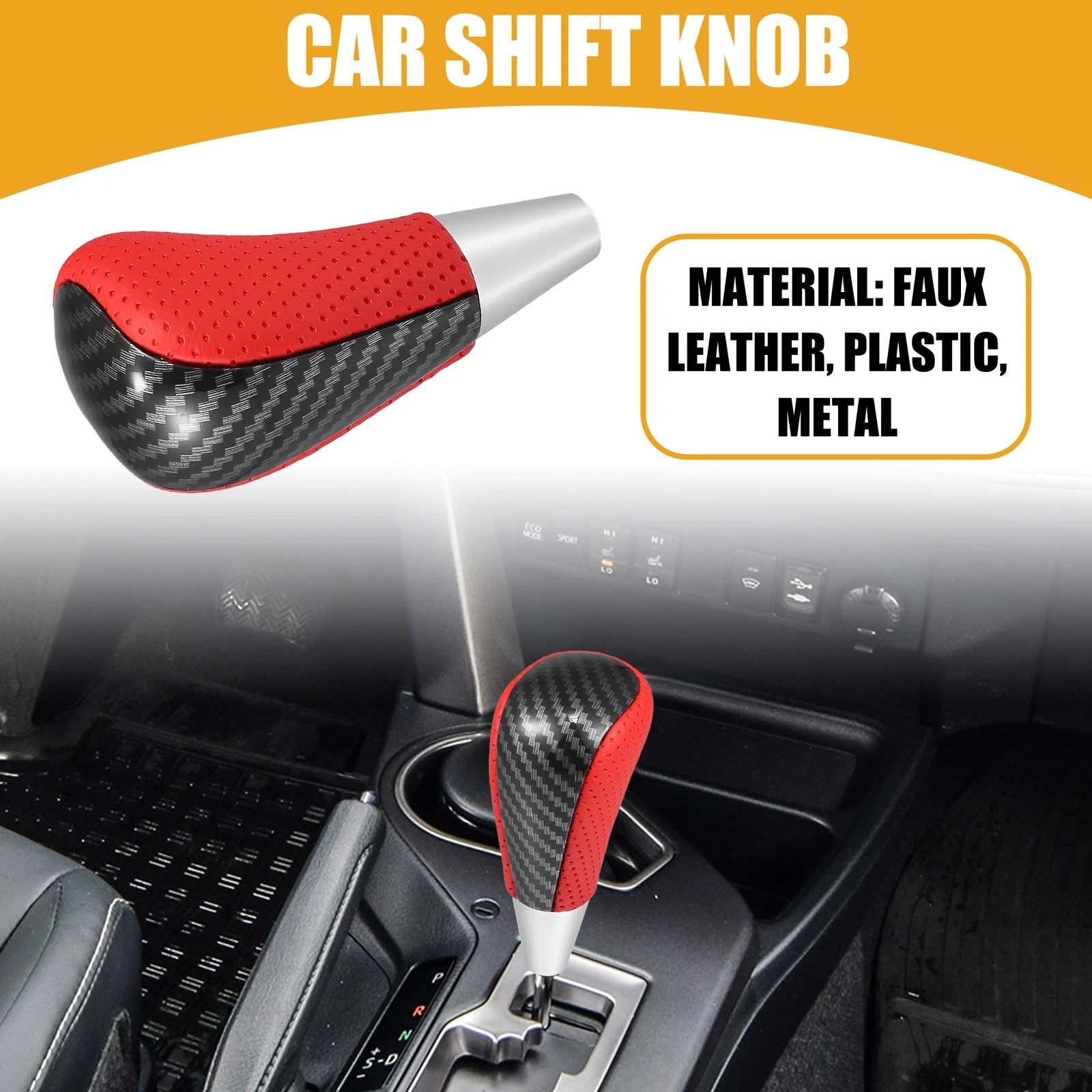 Gear Shift Knob for Toyota Yaris (2004–2018) Red