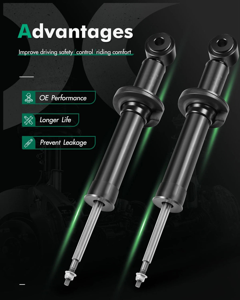 Rear Pair Shocks Strut for Ford Expedition (2007–2019), Lincoln Navigator (2007–2017)