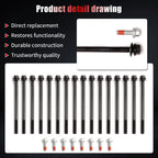 Head Bolts Kit for Jeep Grand Cherokee, Liberty, Dodge Ram 1500, Dakota (2002–2009)