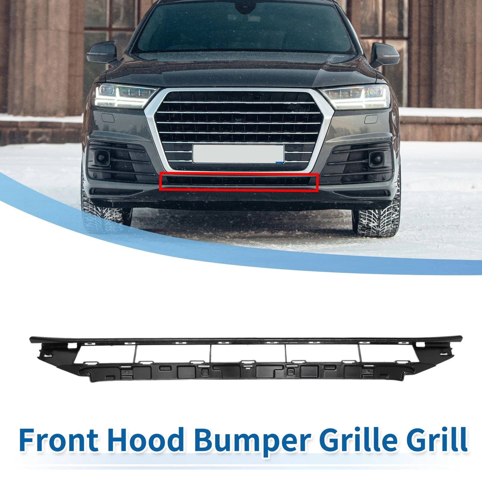 Front Lower Bumper Grille for Audi Q7 (2006–2015) No.4M0807647A Black