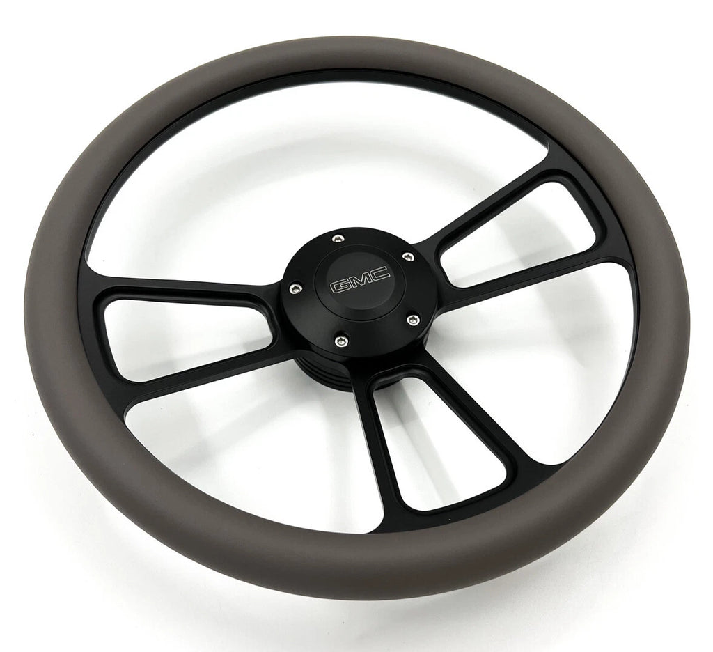 Steering Wheel Cover Black Dark Gray Wrap for Ford F150 (2011–2020)