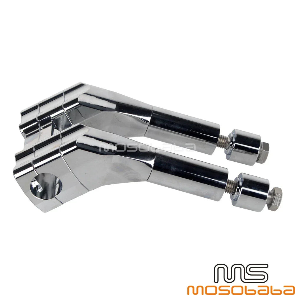 1" Chrome Motorcycle Handlebar Risers for Harley Dyna Low Rider (2006-2017)