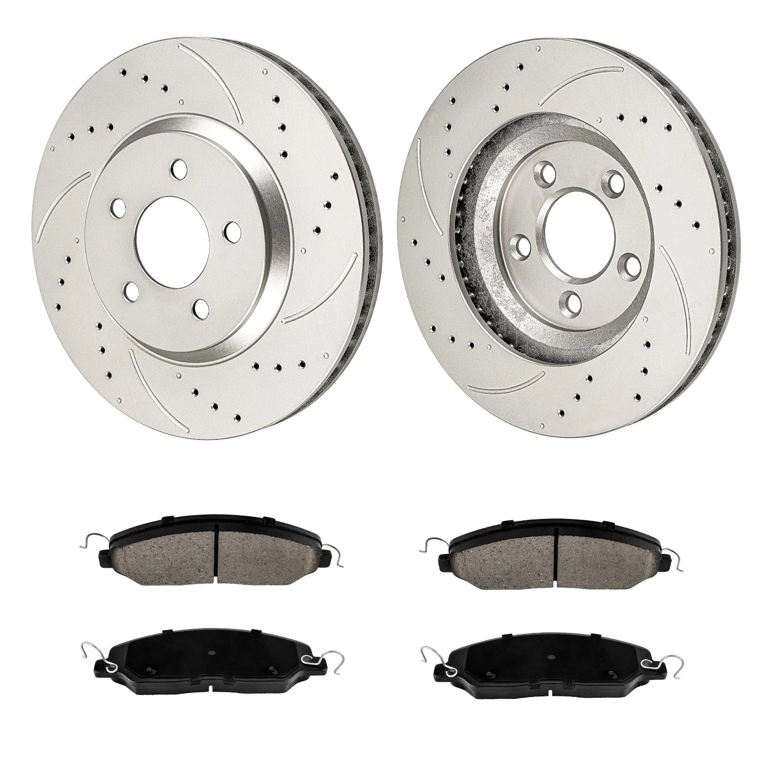 Front Brake Rotors and Ceramic Pads Kit for Ford Mustang (2005–2010)