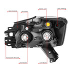 Passenger Side Chrome Housing Headlight Lamp for Nissan Titan (2008–2015)