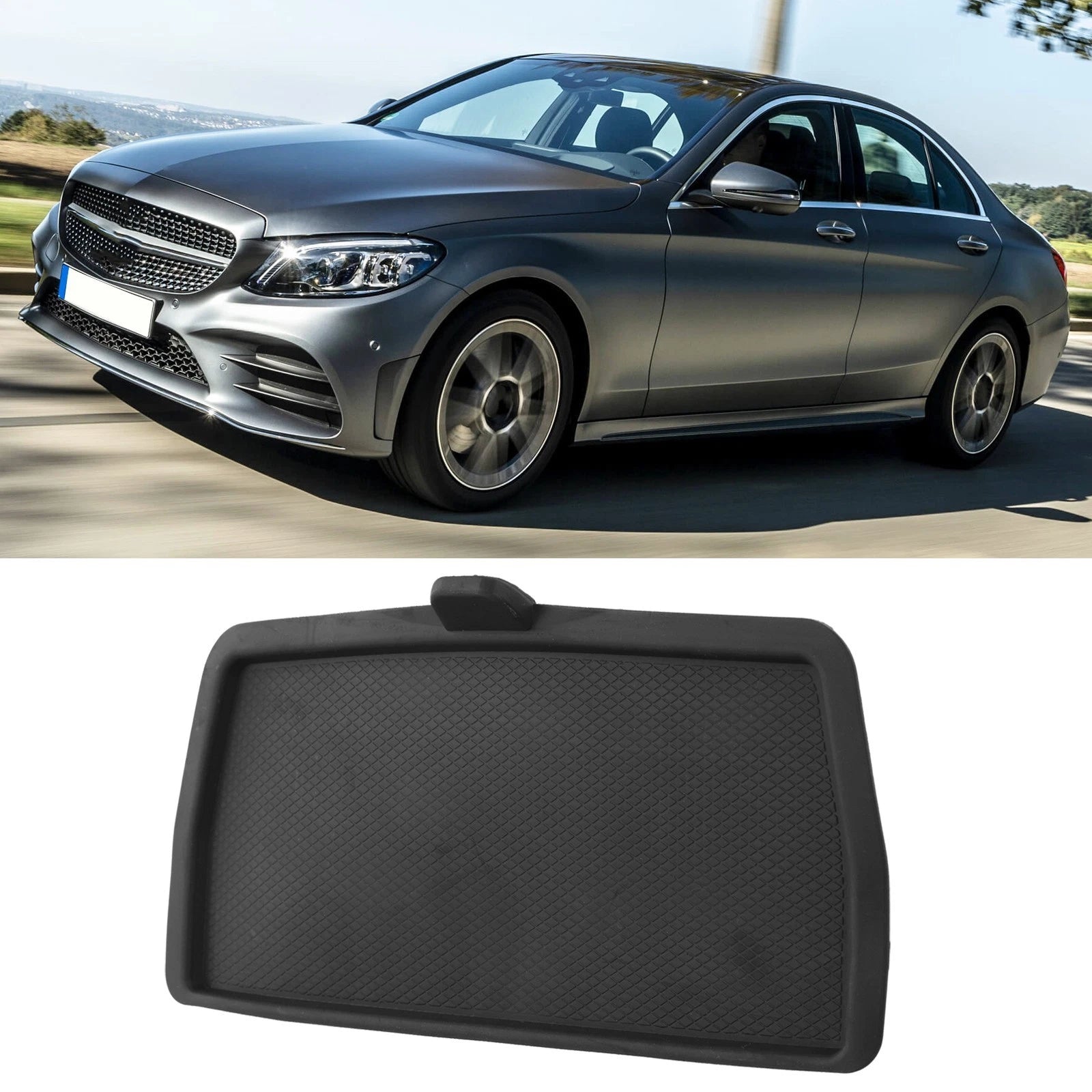 Set of 2 Centre Console Rubber Tray Inserts for Mercedes X253 (2015–2023)