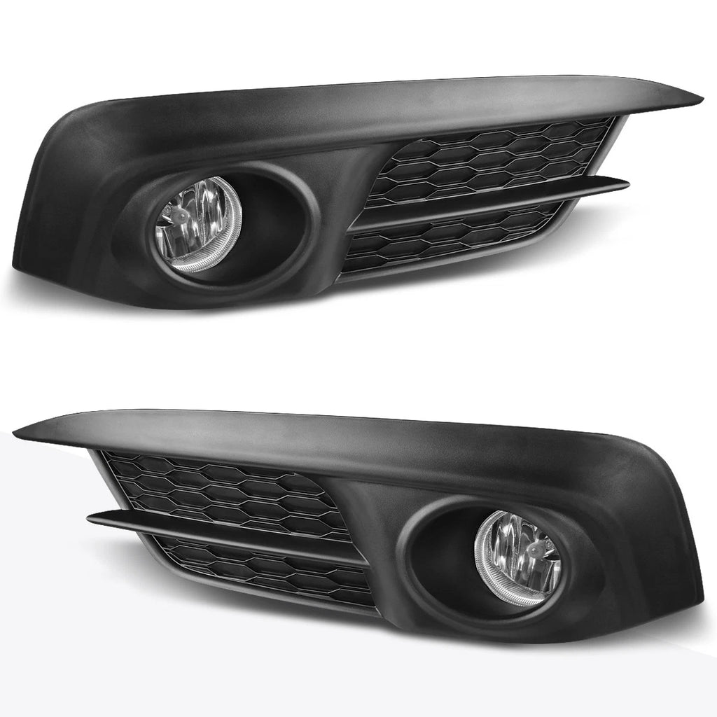 Clear Lens Front Bumper Fog Lights with Bezel Grill & Switch for Honda Civic FC (2016)