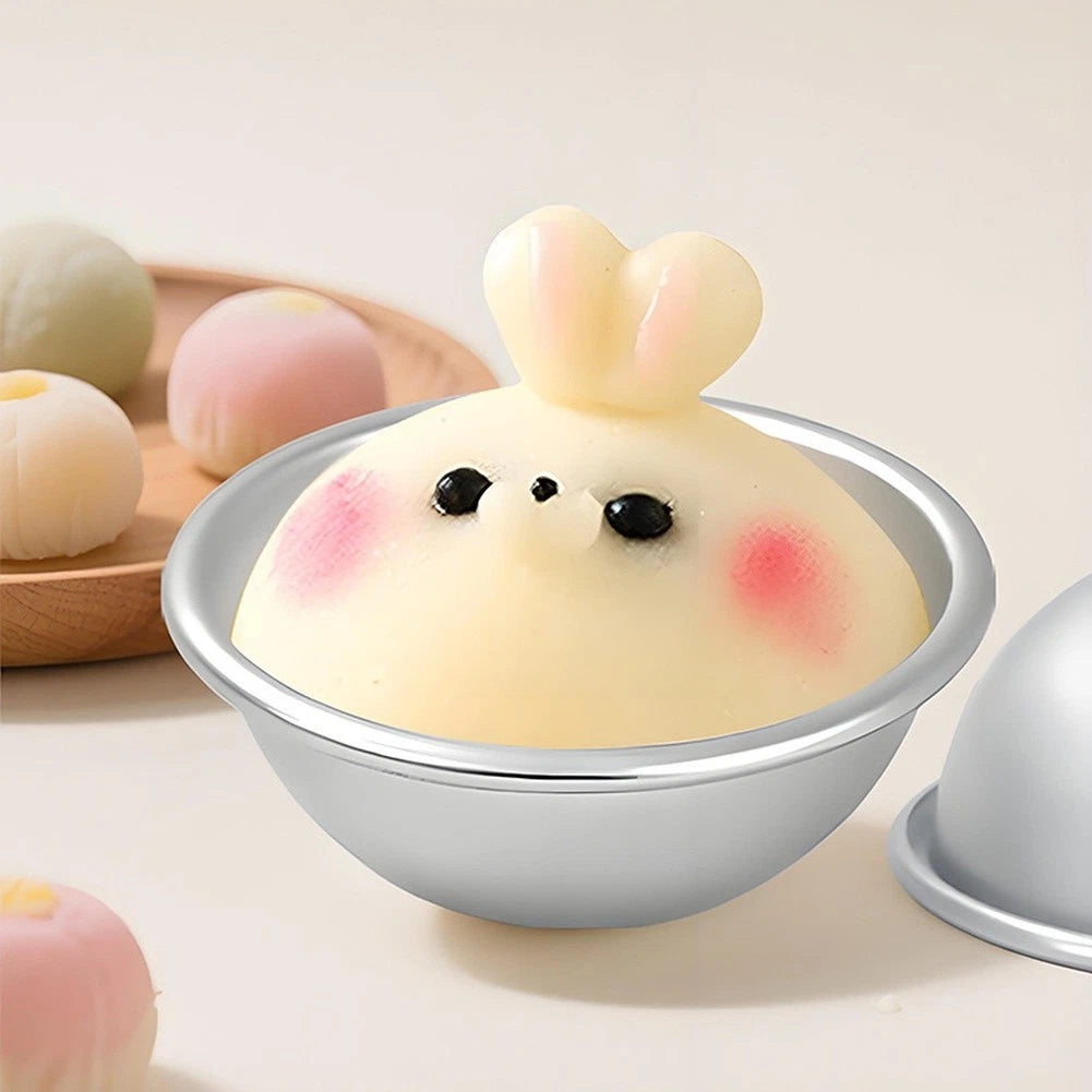 Round Aluminum Alloy Mold for Snow Skin Mooncake and Pudding Baking