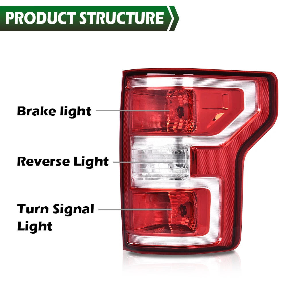 Rear Tail Light Brake Lamp Assembly for Ford F-150 (2018–2020) Right Side
