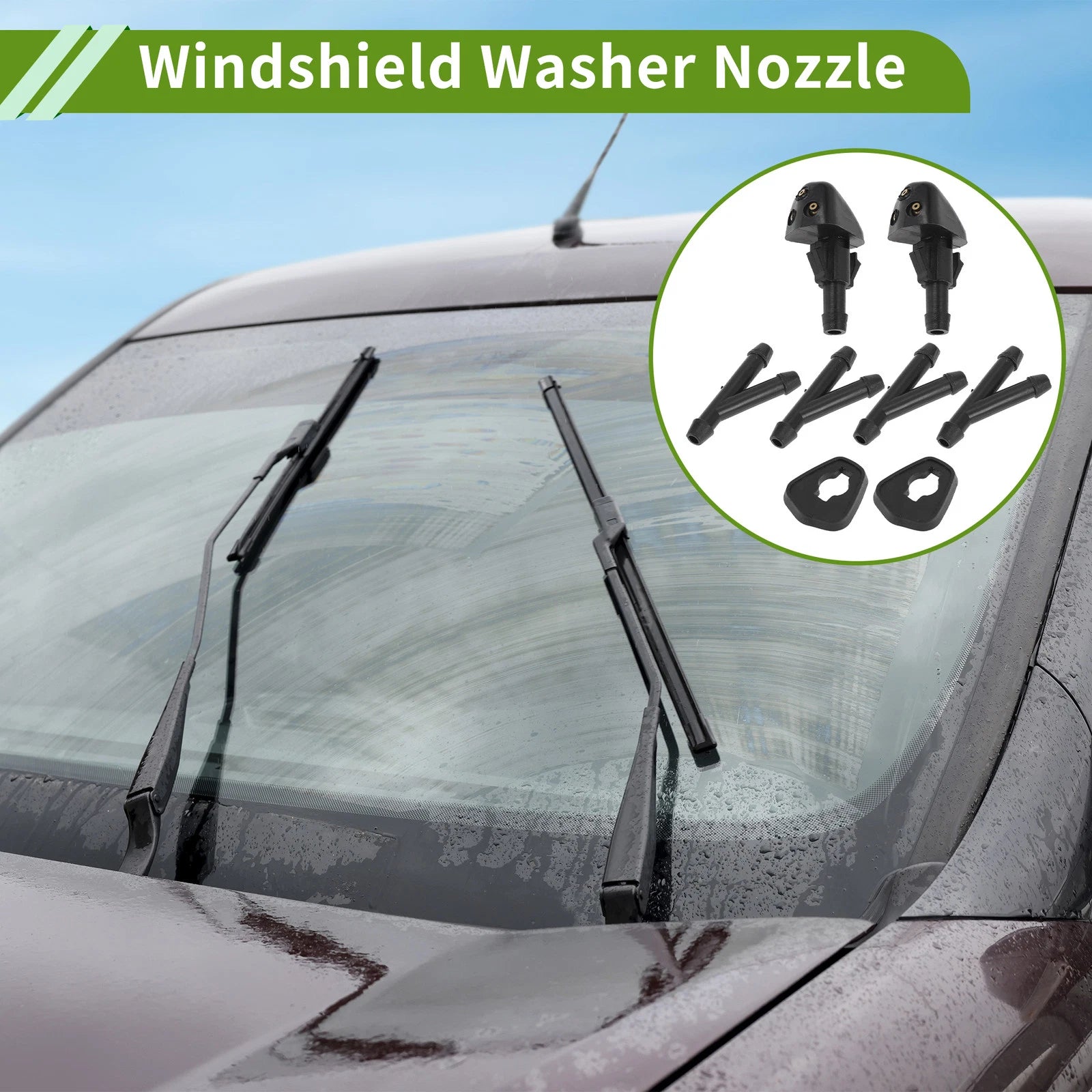 Windshield Washer Nozzle with Hose Connector for Suzuki 