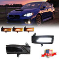 Smoked Switchback Sequential LED Side Mirror Turn Signal Lights for Subaru 