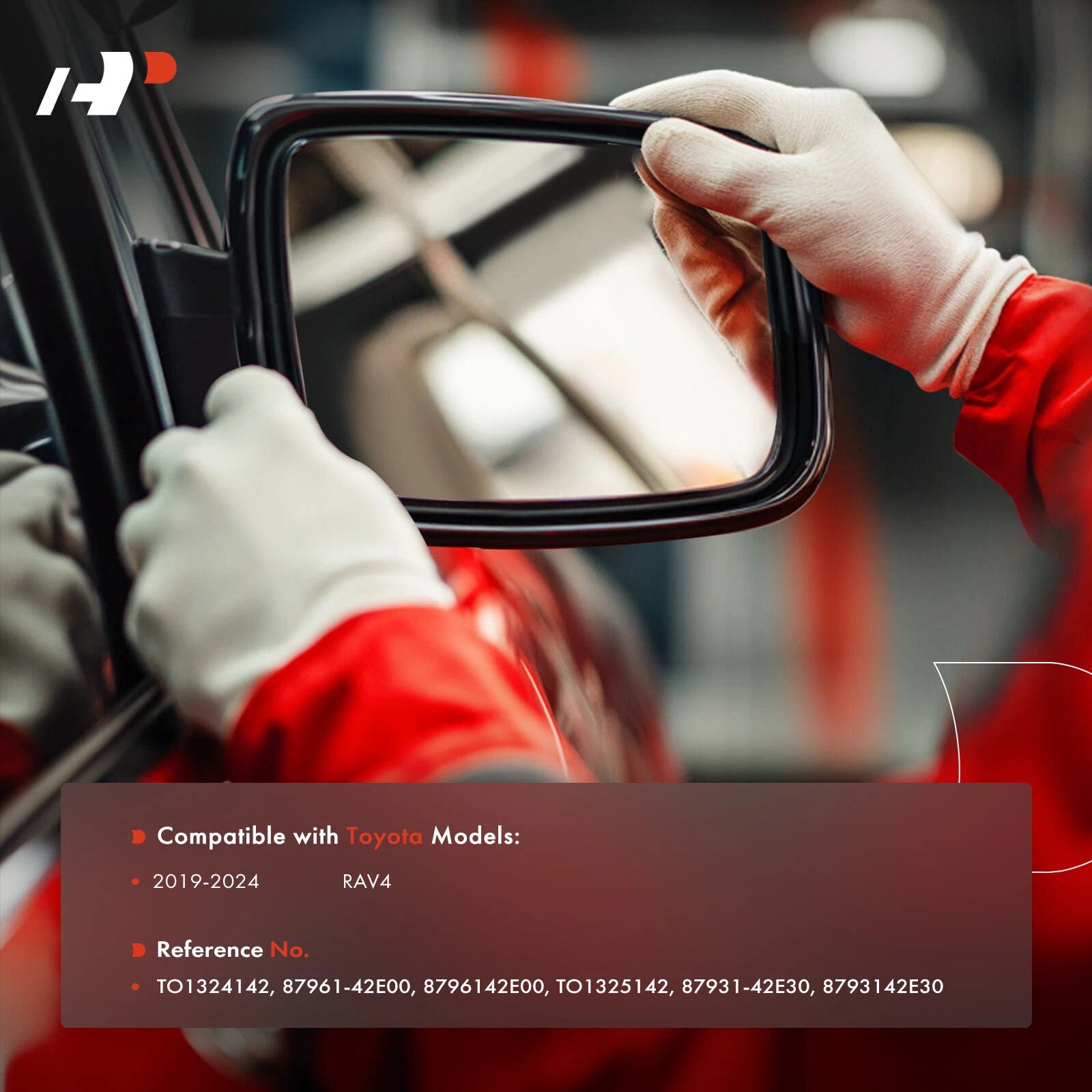 Manual Mirror Glass for Toyota RAV4 (2019–2024)