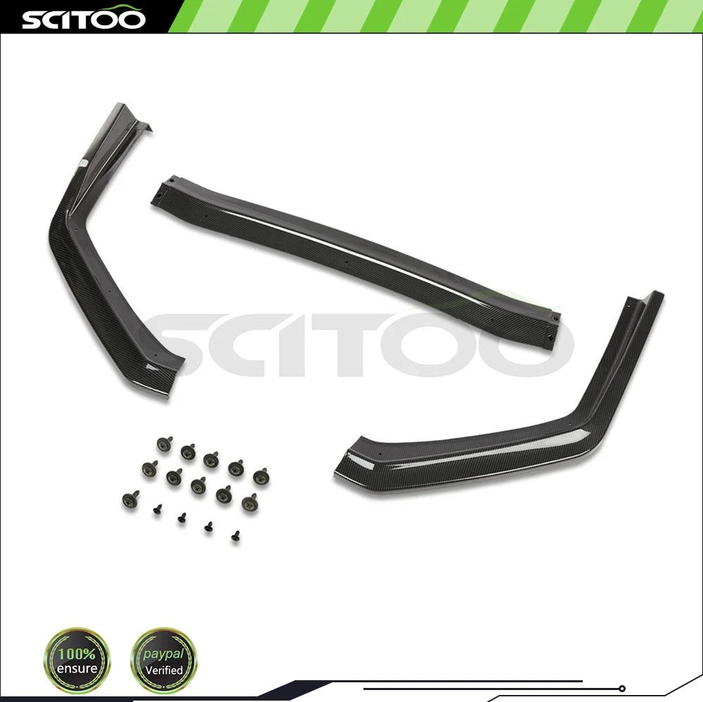 CS Style Carbon Look Front Bumper Lip for Subaru WRX STI (2015–2020)