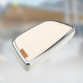 4-Button Key Fob Case for BMW Keyless Entry with Chain White