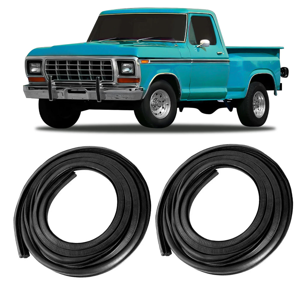 Rubber Door Seals Weatherstrip Pair for Ford F100 F150 F250 F350 (1973–1979)