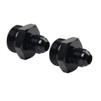 Black Aluminum AN6 Flare to 8AN ORB Male Fitting Adapter w/ O-Rings
