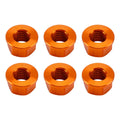 6 Pack M10X1.5mm Aluminum Rear Sprocket Flange Nuts for Motorcycle