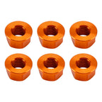 6 Pack M10X1.5mm Aluminum Rear Sprocket Flange Nuts for Motorcycle