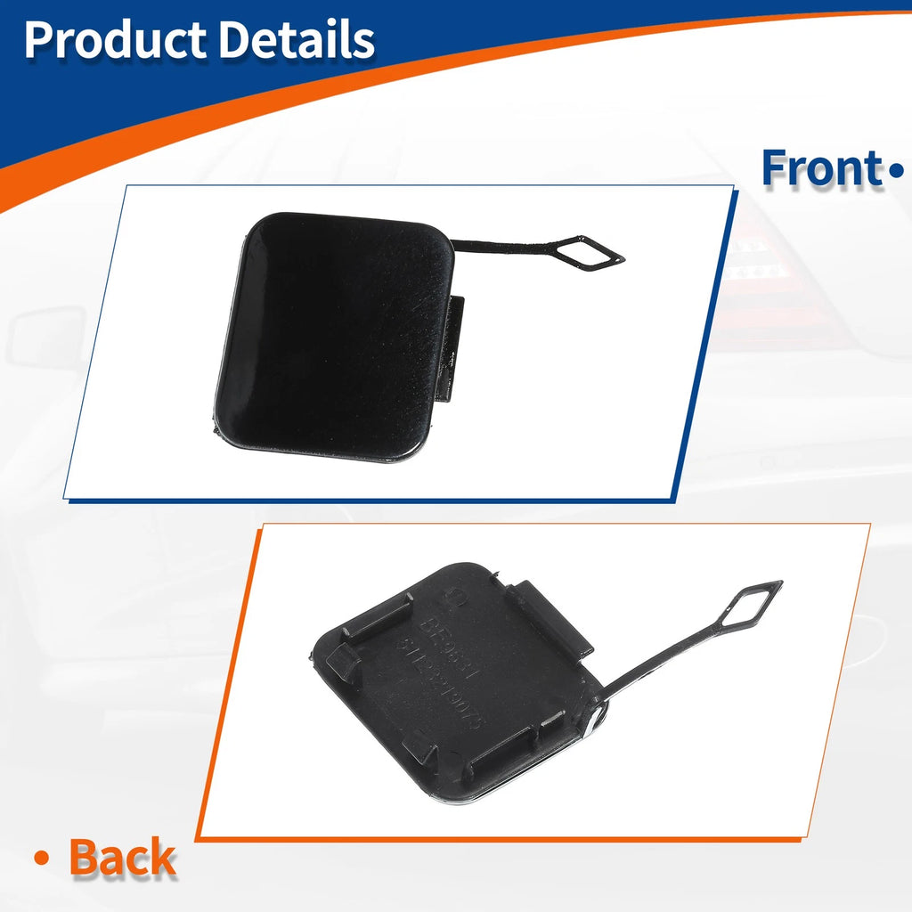 Rear Tow Hook Cover for BMW 525i 528i 530i 540i (No. 51128219075, Black)