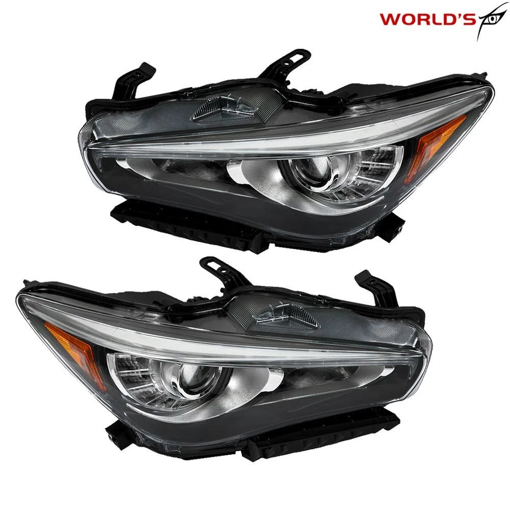 Headlights Pair for Infiniti Q50 (2014–2022) LED DRL Projector