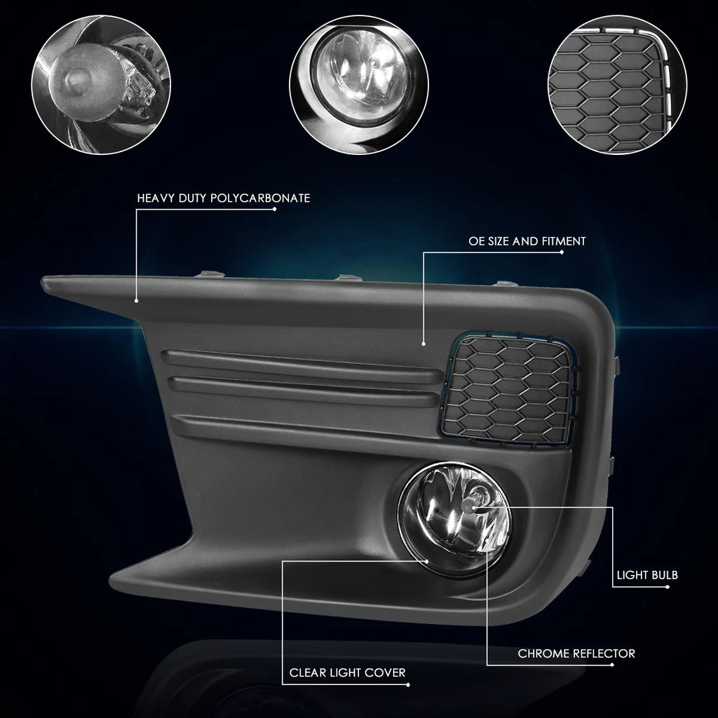 Fog Light Set for Subaru WRX (2018–2019) - Clear Lens, Bezel, Wiring, Switch