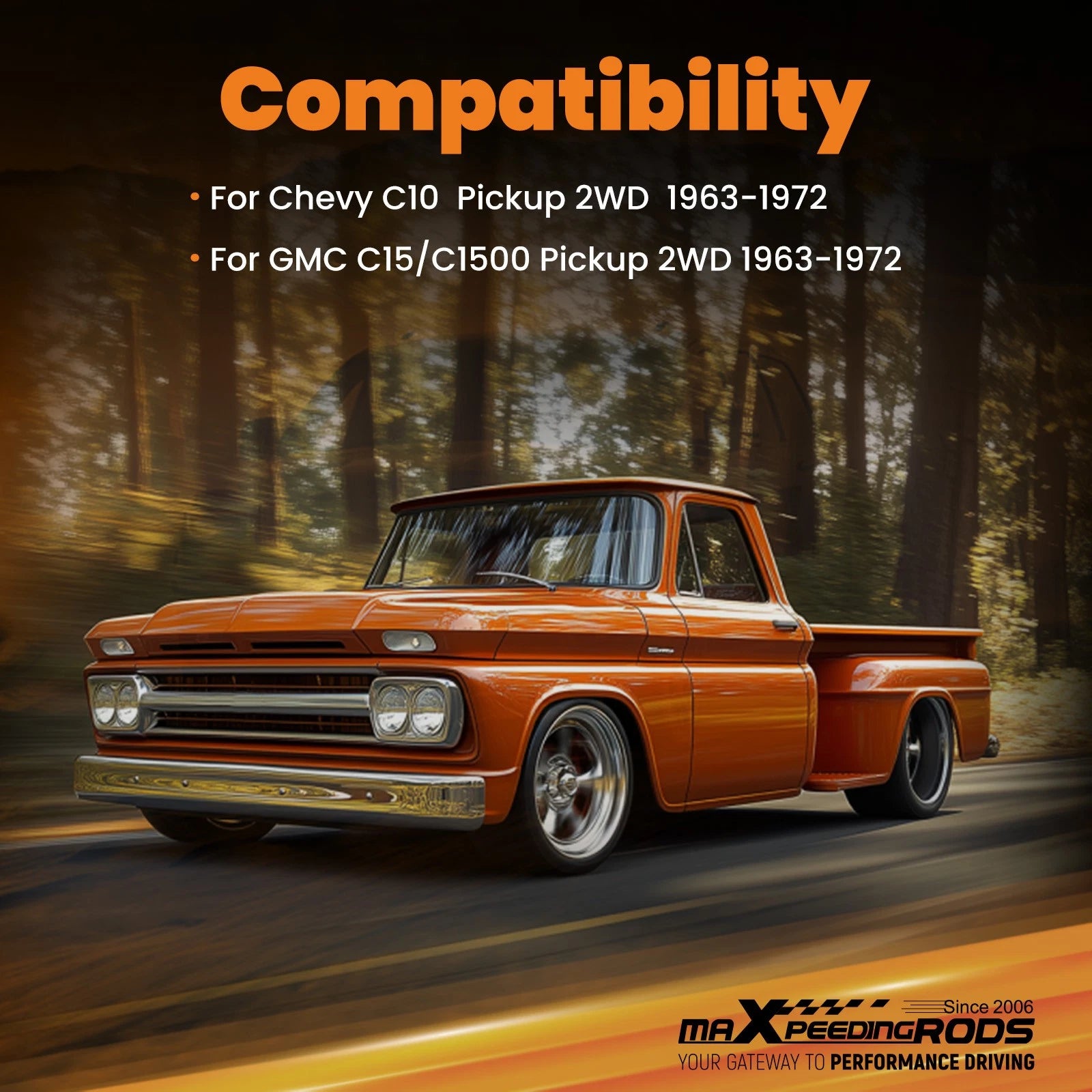 Lowering Shocks Springs for Chevy C10 GMC C15 Pickup (1963–1972)