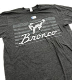 Gray T-Shirt with Ford Bronco Script Emblem for Ford Bronco (1966–2020)