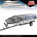 Jon Boat Cover for Jon Boat (12ft, 56in) Waterproof Trailerable Grey 210D
