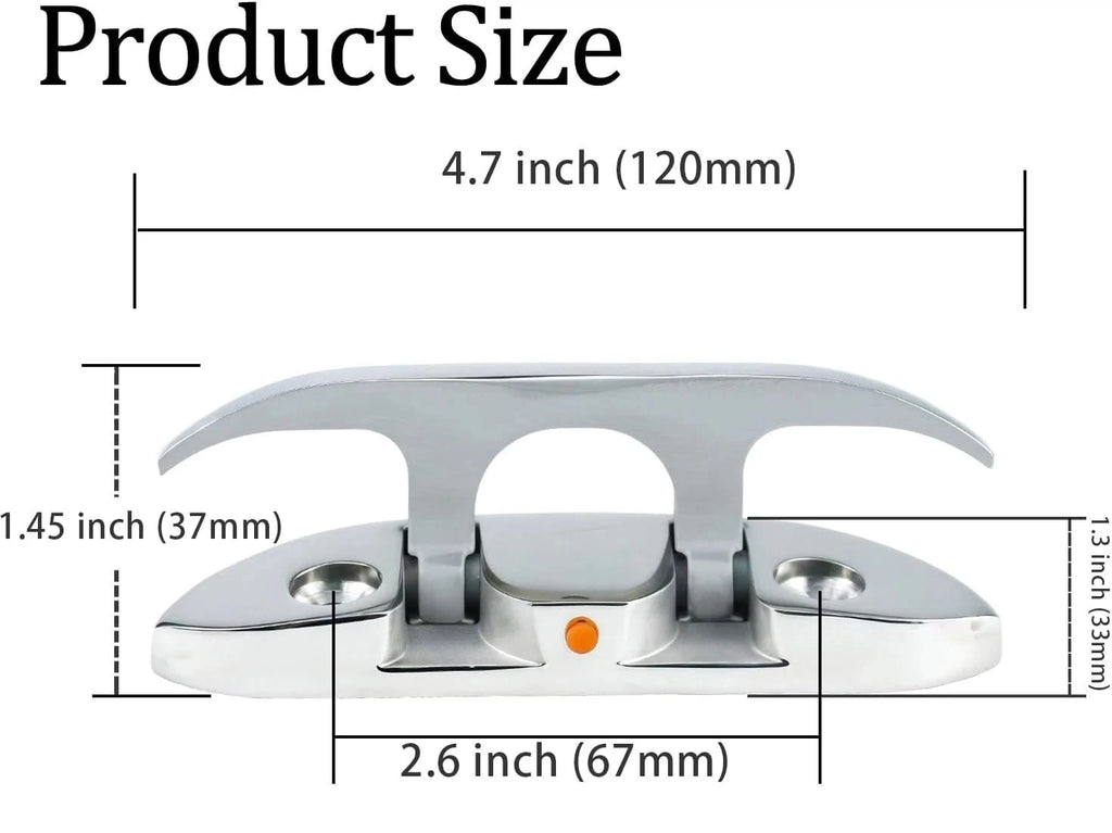 4Pcs Folding Cleat for Boat (316 Stainless Steel)