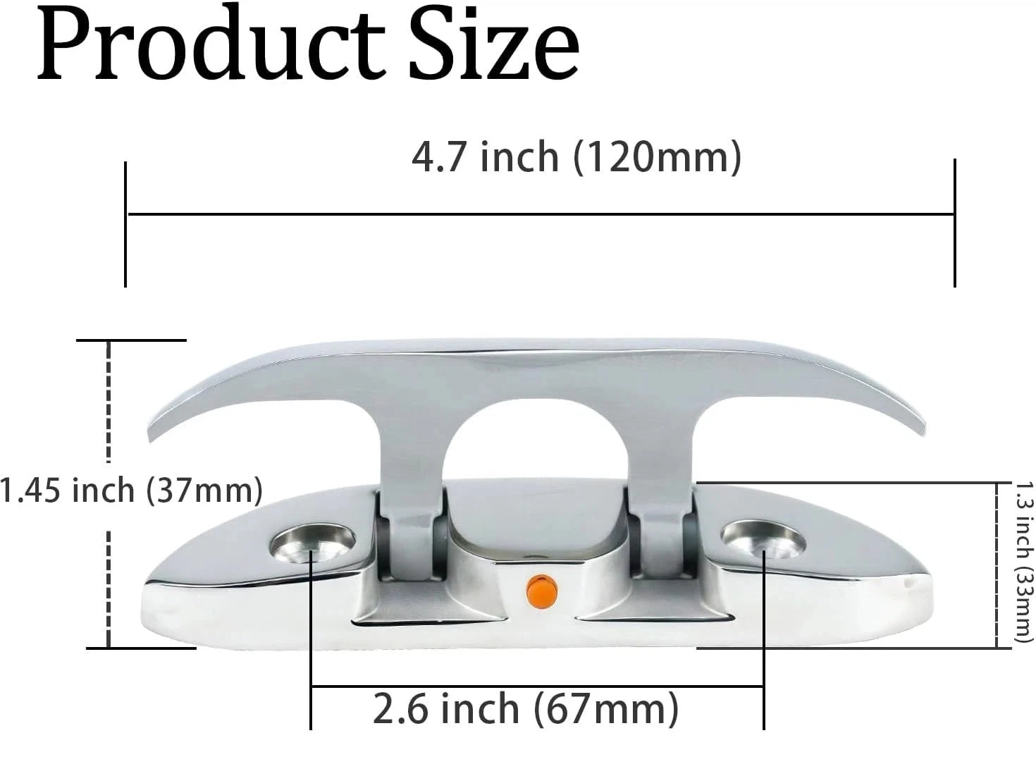 4Pcs Folding Cleat for Boat (316 Stainless Steel)