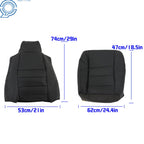 Set of 2 Front Perforated Seat Covers for Ford F250 F350 Lariat (2002–2007)