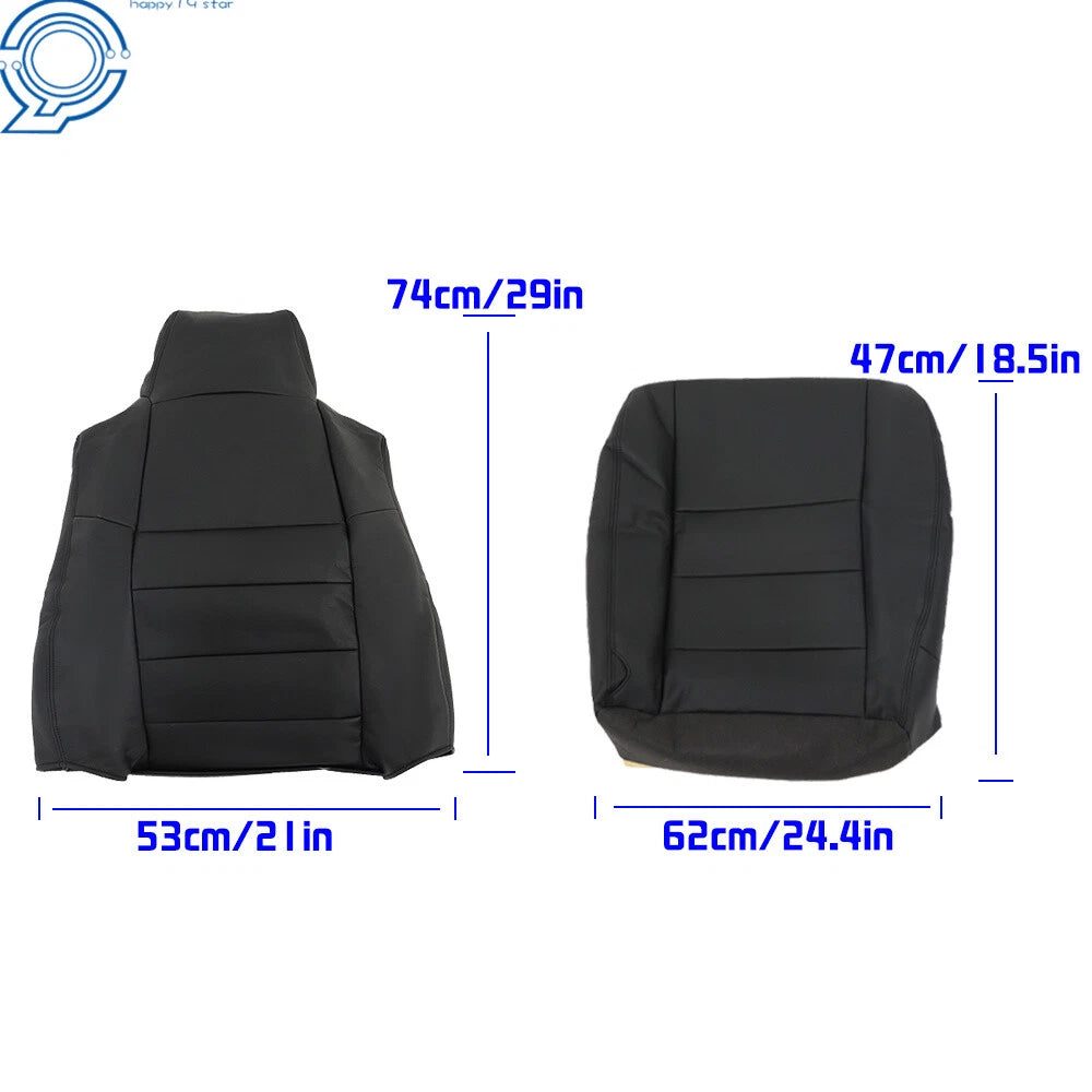 Set of 2 Front Perforated Seat Covers for Ford F250 F350 Lariat (2002–2007)