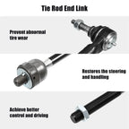 4 Pcs Tie Rod End Links for Dodge Charger (2011-2023)
