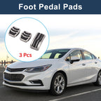 3X Foot Accelerator Pedal Covers for Ford Focus MK2 (2004–2011) Silver Tone