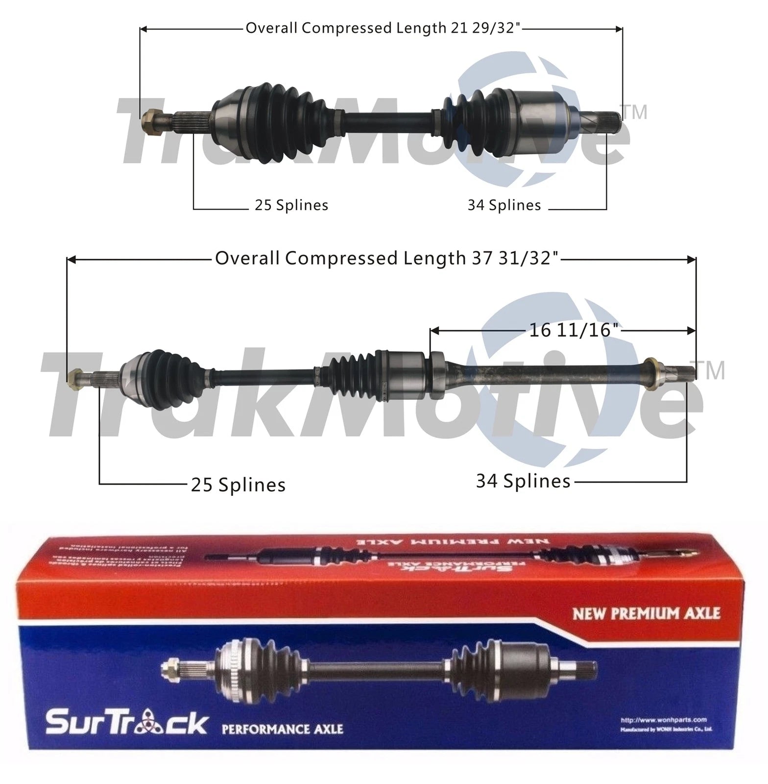 Set of 2 Front CV Axle Shafts for Ford Fiesta (2011–2019)