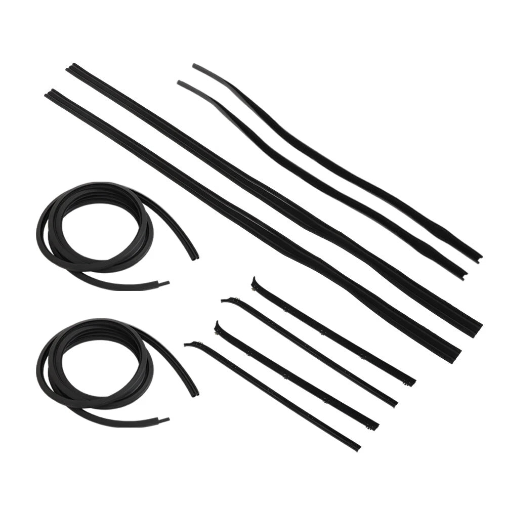 Set of 10 Rubber Door Window Weatherstrip Seals for Dodge Truck D/W 150 (1980–1993)
