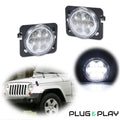 2X Clear Lens LED Side Marker Lights for Jeep Wrangler JK (2007–2018)