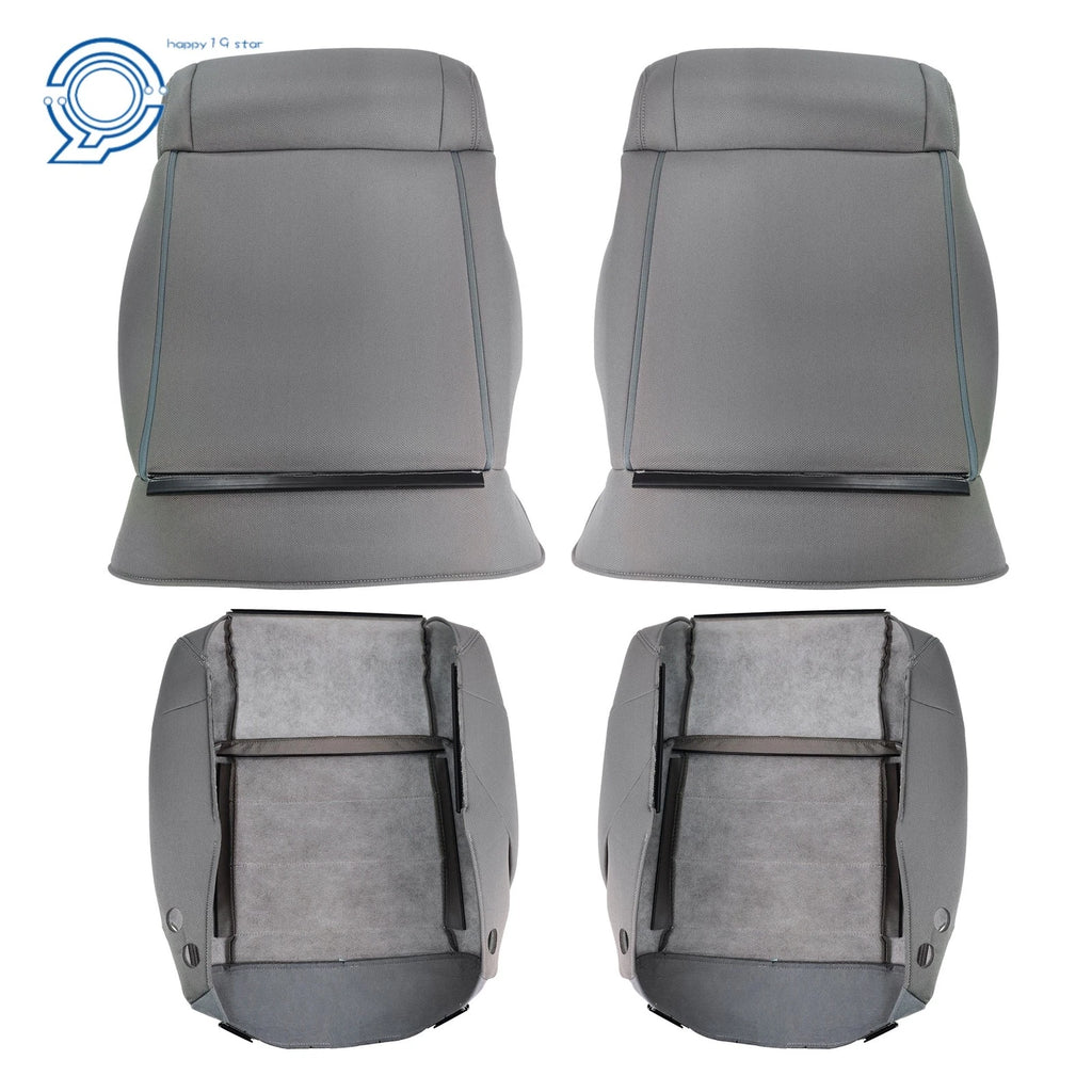 Set of 2 Gray Cloth Seat Covers for Jeep Wrangler (2007–2012)
