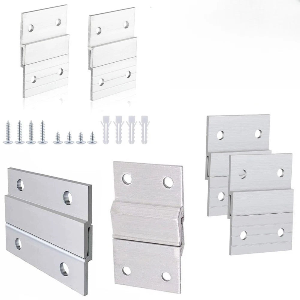 Set of 2 Aluminum Alloy Z Shaped Brackets for Display Mounting