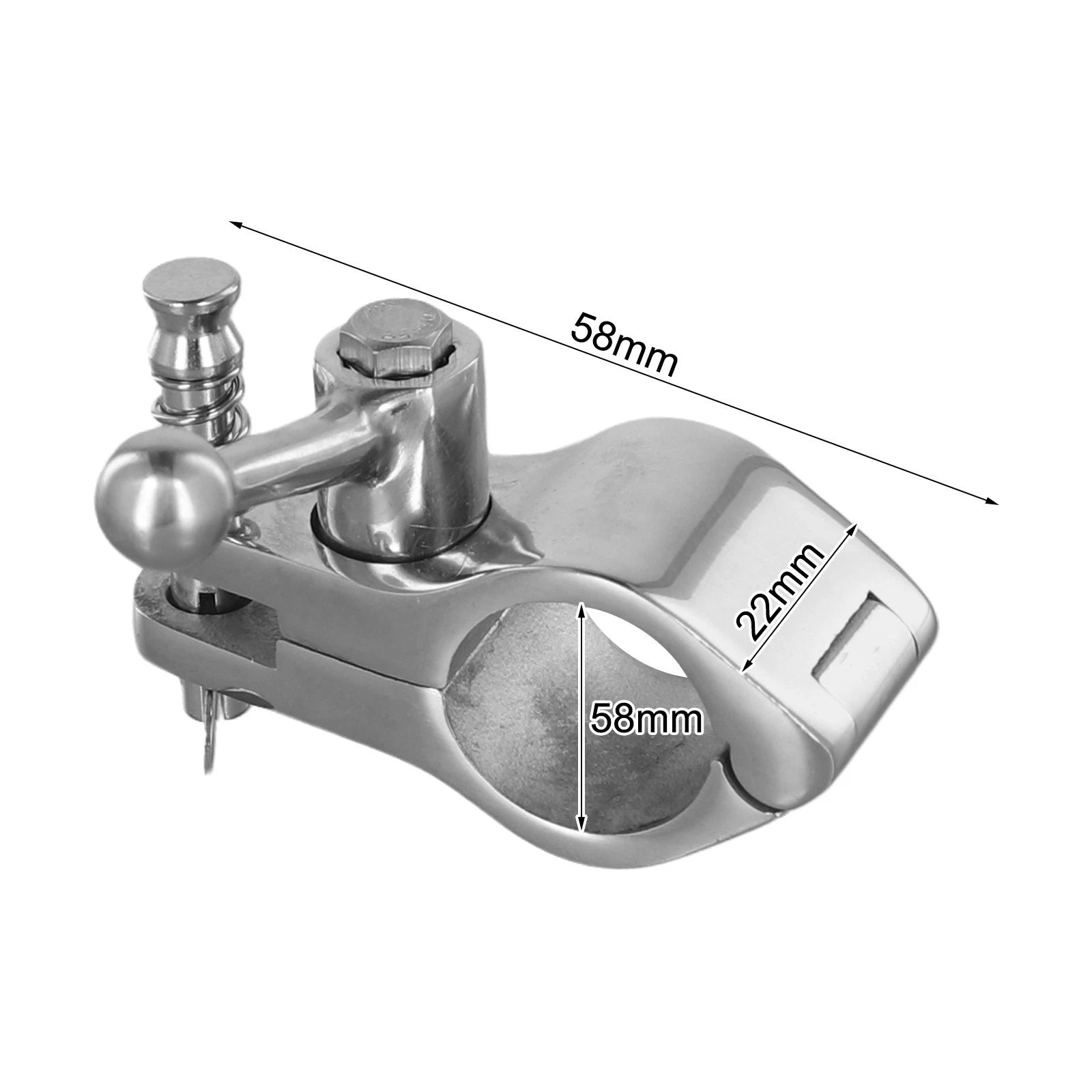 316 Stainless Steel Awning Hinge Clamps for Yachts (22MM, 25MM)