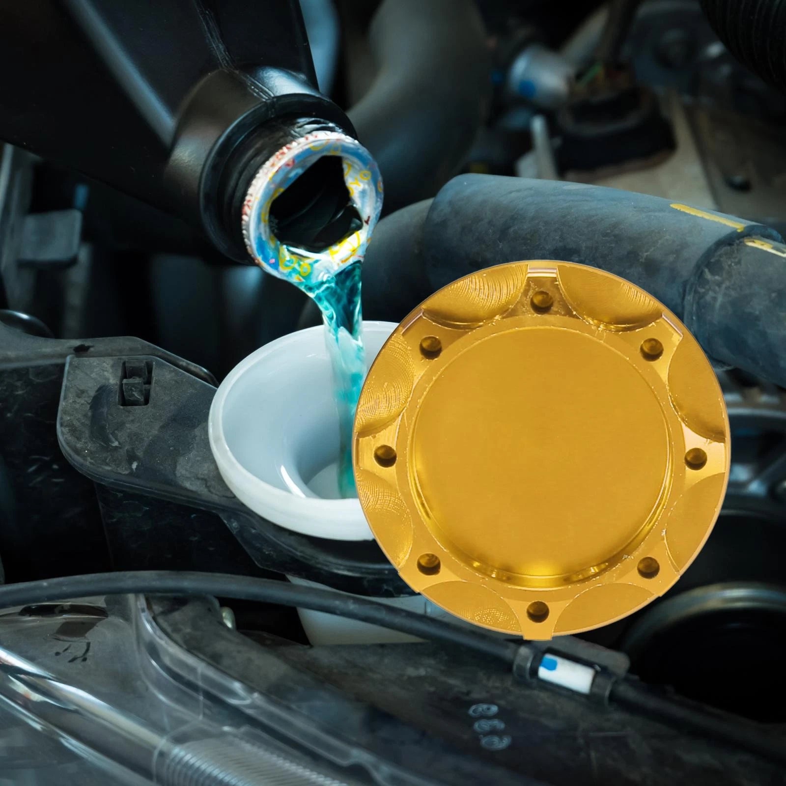 Aluminum Alloy Gas Oil Filler Plug Cover for Subaru 
