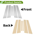 6 Pcs Door Pillar Window Trim for BMW 3-Series (2006–2011) Silver Tone