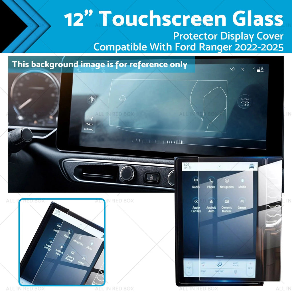 Dashboard Screen Protector for Ford Ranger (2022–2025) 12 Inch Tempered Glass