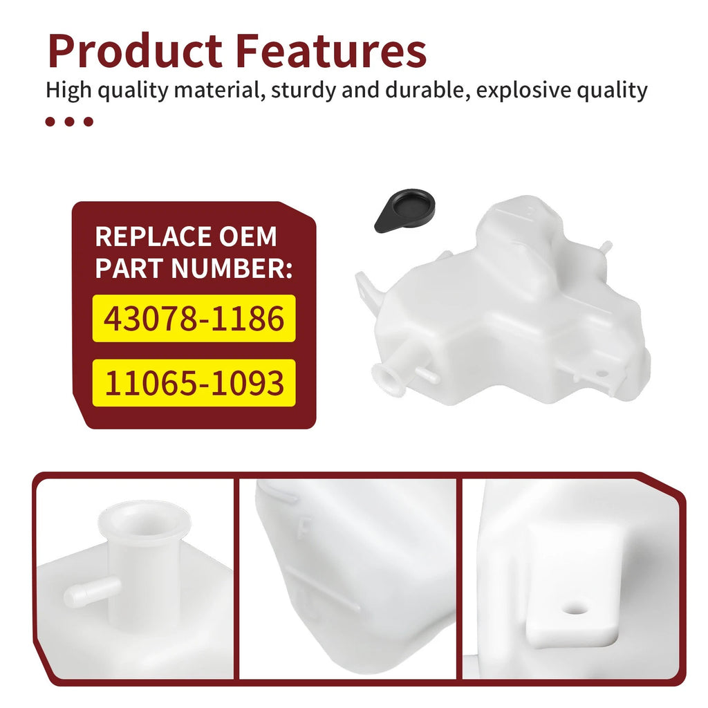 Coolant Reservoir for Kawasaki Ninja ZX6R ZX6RR ZX636C ZX600M ZX600K (2003–2004)